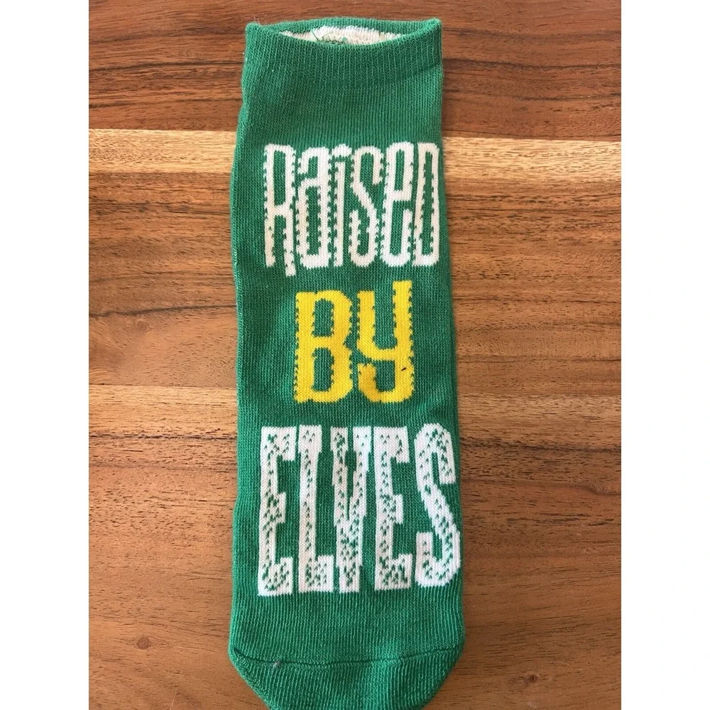 9 Pairs Of ELF Movie Christmas Themed Socks Long And Short Size 7-12 Lot